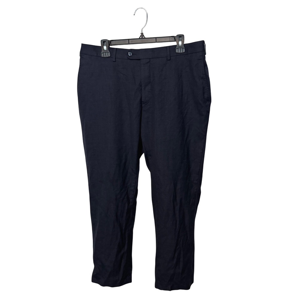Suitsupply Brescia Dress Pants Mens 35x26.5 Navy E. Thomas Super 130s Wool Italy
